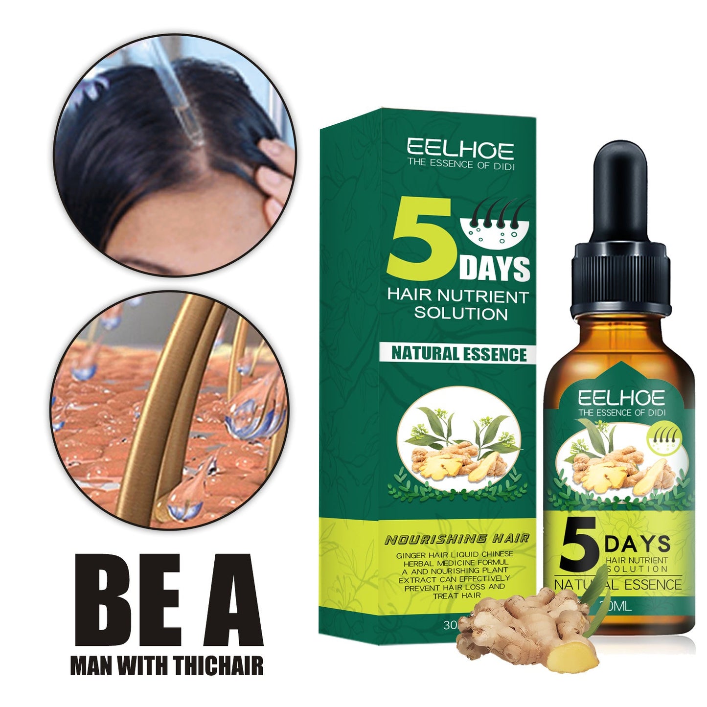 Eelhoe Ginger Hair Essential Oil: Awaken Your Roots, Unleash Rapid Growth