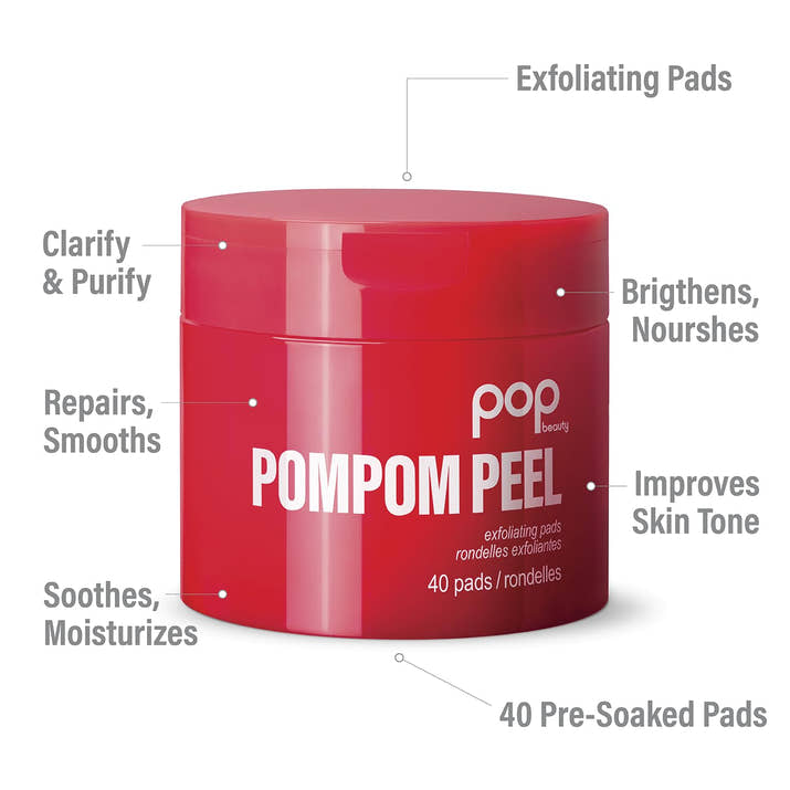 POP Beauty POMPOM Peel Exfoliating Pads: Your 30-Second Glow Getter