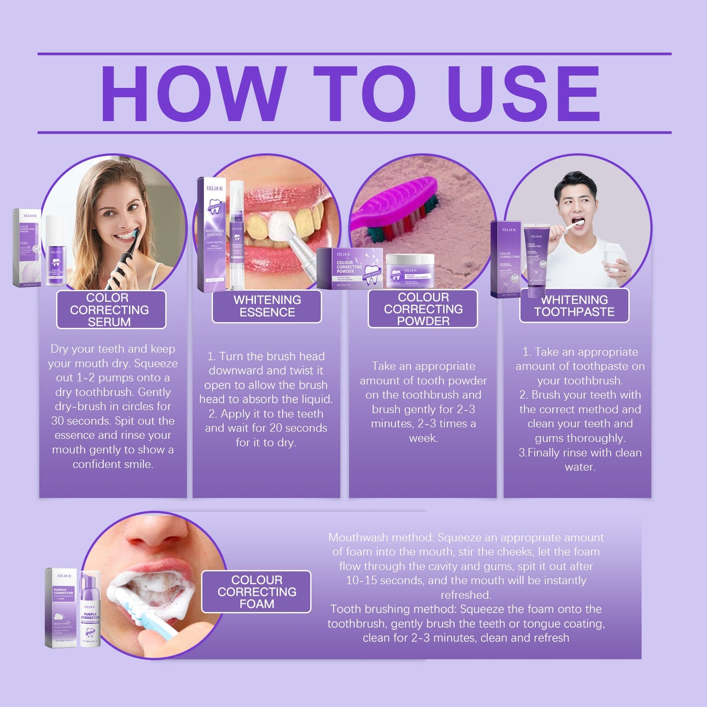 Eelhoe Purple Toned Teeth Set: The Brighter, Whiter Smile Secret