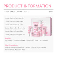 Blossom Cherry 6-Piece Skincare Cleansing Kit: Your Complete Ritual for a Petal-Soft Complexion