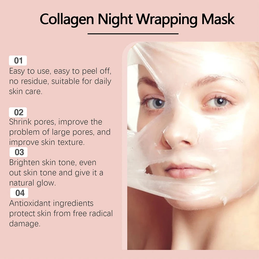 Collagen Night Wrapping Peel Off Mask: Wake Up To A Brighter, Tighter, Glass Skin Complexion