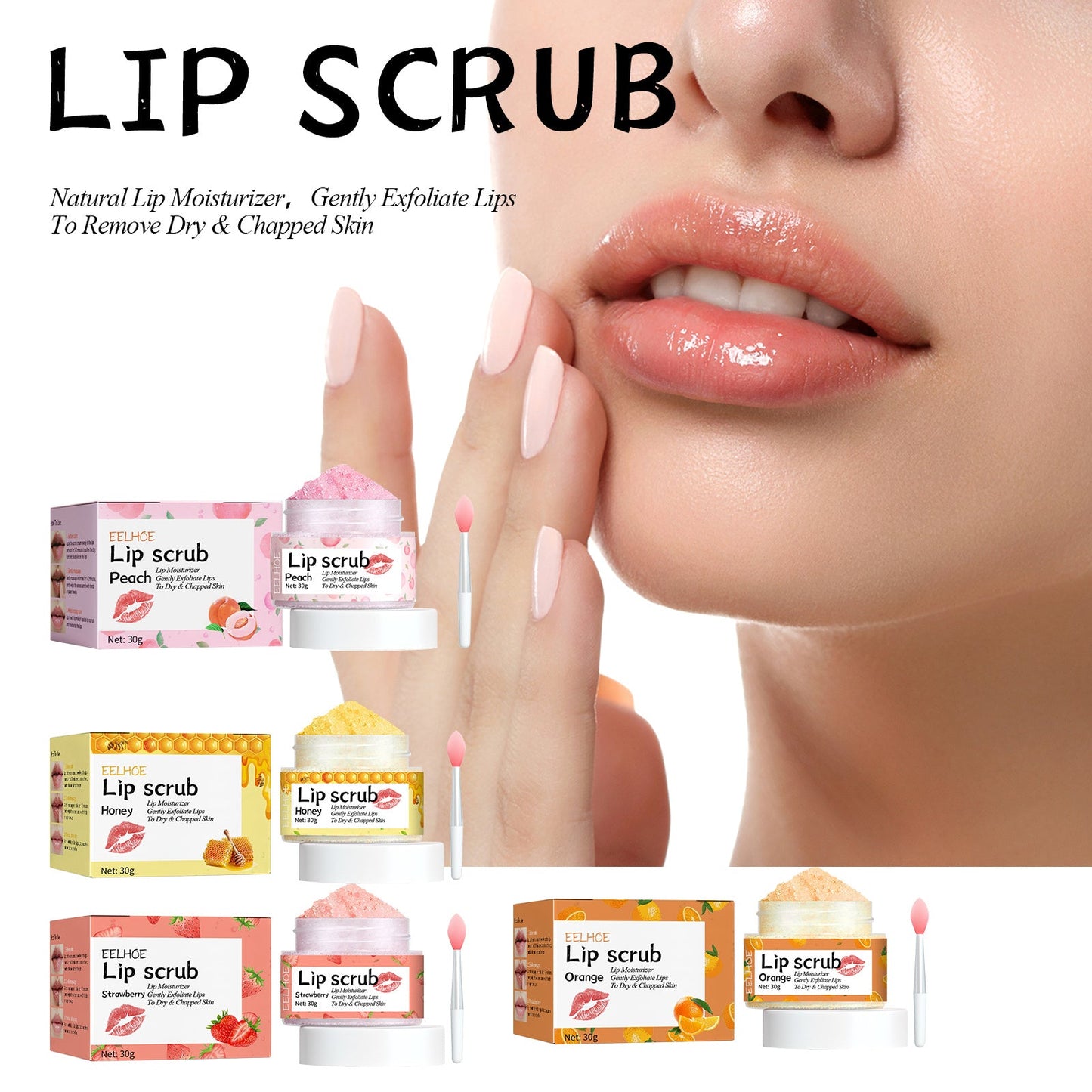 EELHOE Strawberry Lip Scrub: The Sweetest Kiss of Smoothness